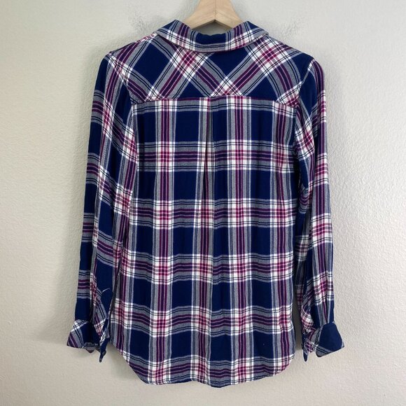 Rails Womens XS Hunter Plaid Button Up Flannel Shirt Long Sleeve Top - Picture 8 of 9